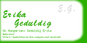 erika geduldig business card